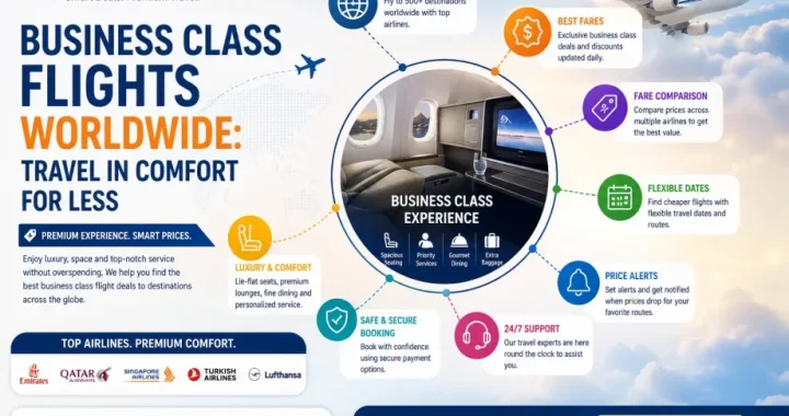 Business flights worldwide