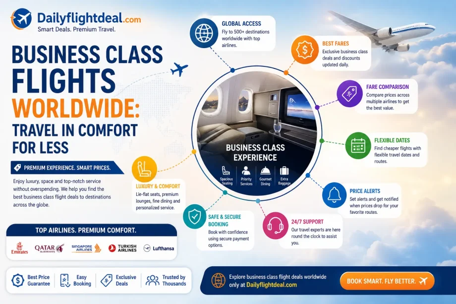 Business flights worldwide